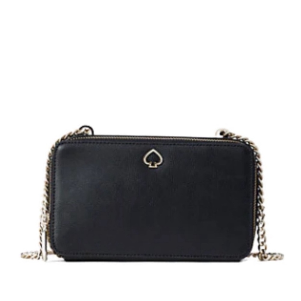 Kate Spade Adel double zip crossbody NWT black